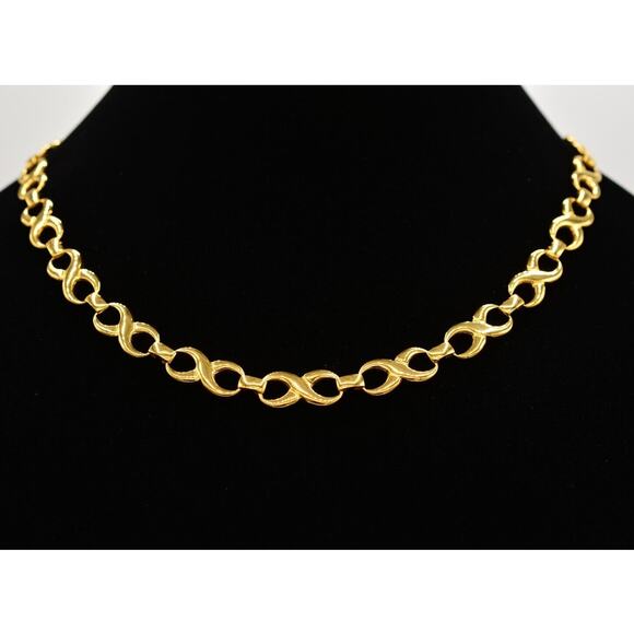 Givenchy Vintage Chain Collar Necklace Linked Gold Chunky Bold Retro 1980s BinY - Picture 1 of 12